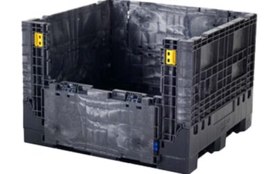 48 x 45 x 34 Extra Duty 2 Door Black Collapsible Bulk Box