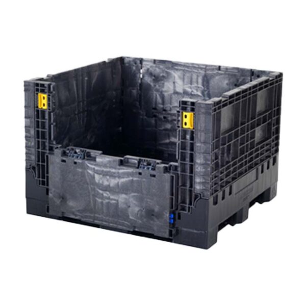 48 x 45 x 34 Extra Duty 2 Door Black Collapsible Bulk Box