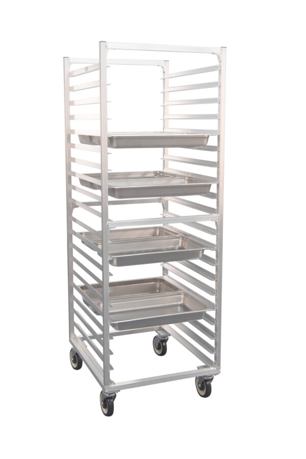 Full-Size Steamtable Pan Rack with pans